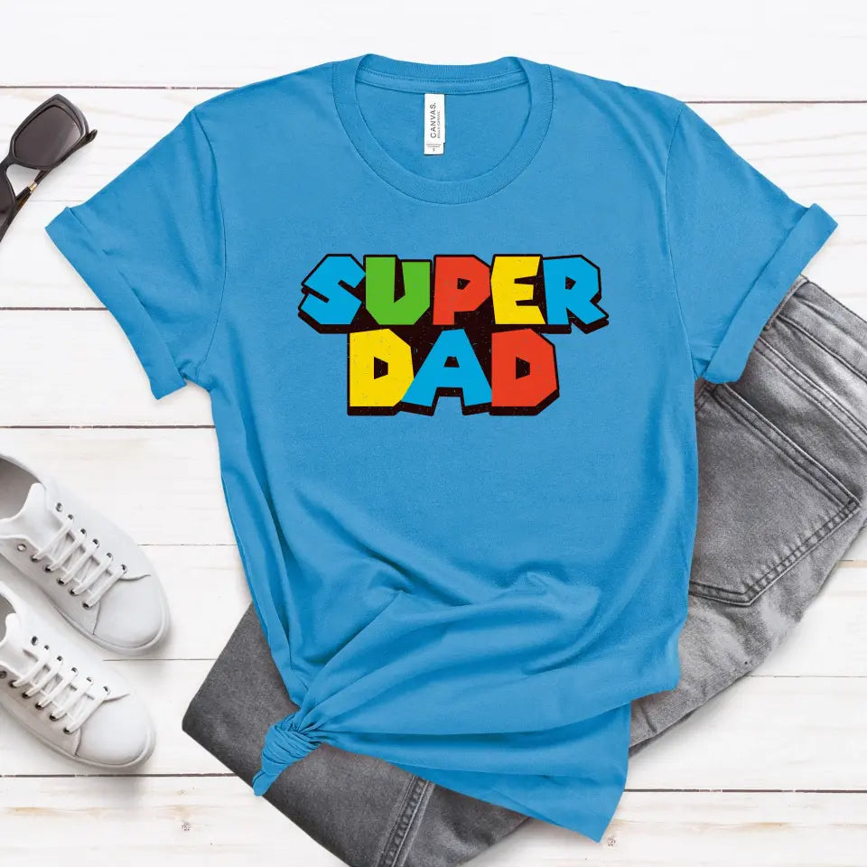 Super Dad - Dads T-Shirt, Fathers Day Shirt, Dad Birthday Gift, Cool Gift for Dads, Gift for Dad, Husband Gift, Gift for