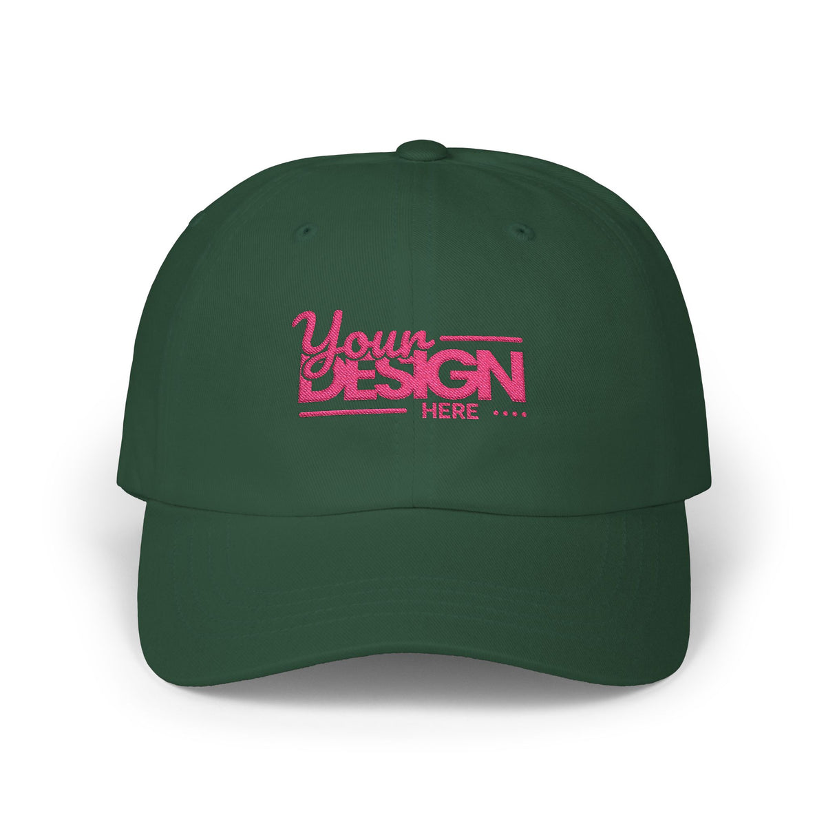 Custom Classic Dad Cap – Minimal Embroidered Logo Baseball Hat, Personalized Adjustable Cotton Cap for Men & Women