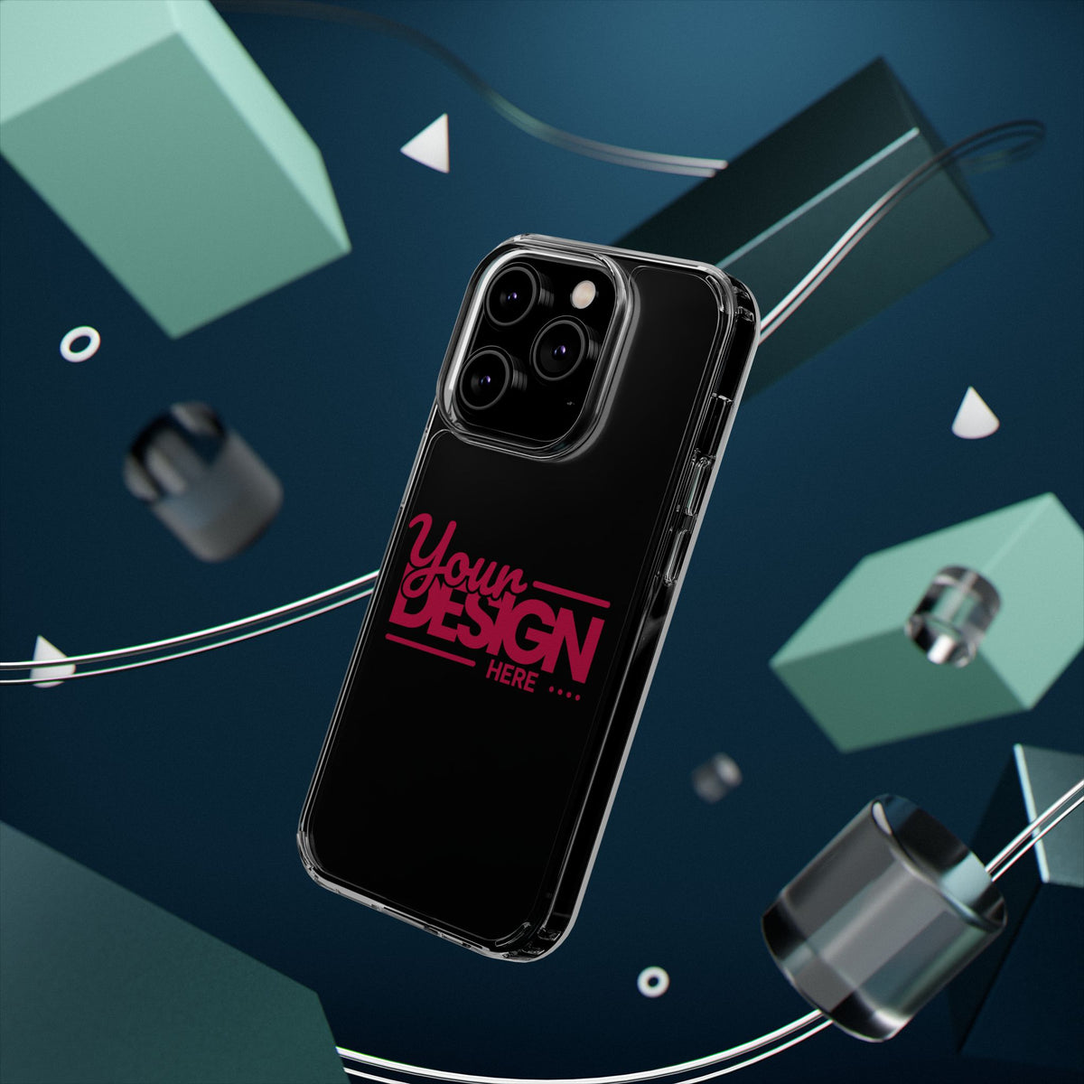 Customizable Clear Impact-Resistant Phone Case – Personalized Name or Photo Design, Transparent Shockproof Cover for iPhone