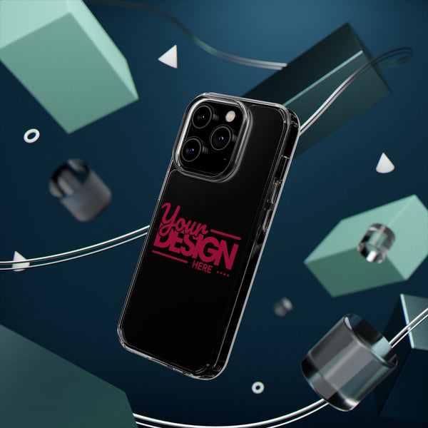 Customizable Clear Impact-Resistant Phone Case – Personalized Name or Photo Design, Transparent Shockproof Cover for iPhone