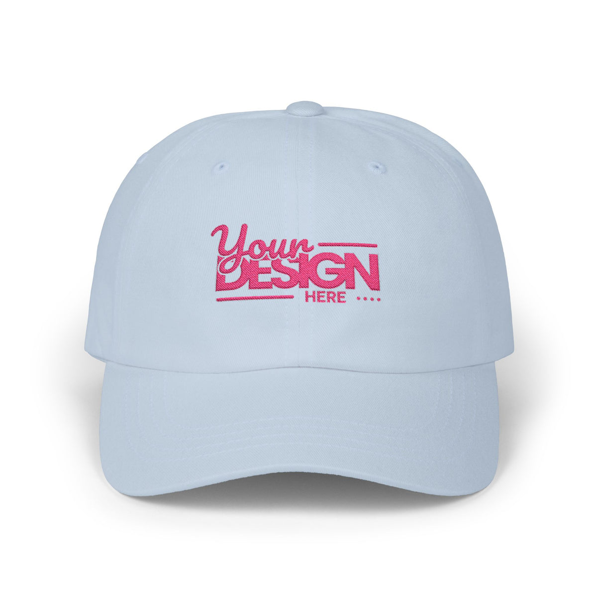 Custom Classic Dad Cap – Minimal Embroidered Logo Baseball Hat, Personalized Adjustable Cotton Cap for Men & Women