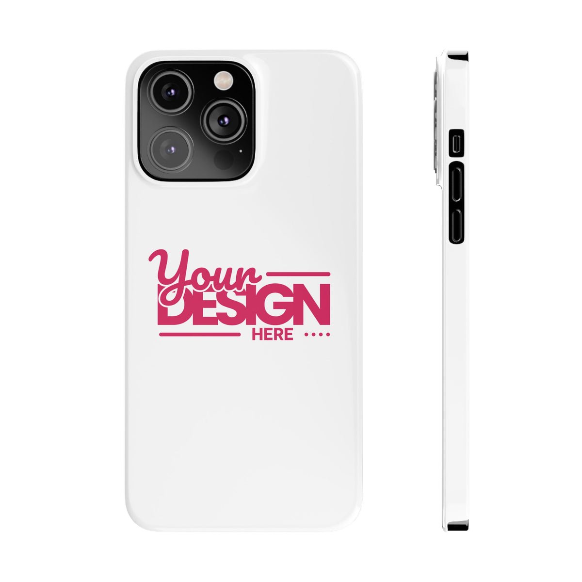 Customizable Slim Phone Case – Personalize Your Design with Name or Photo, Lightweight Protective Cover for iPhone