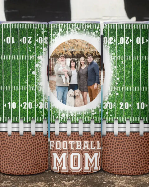 Personalized Football Mom Tumbler With Photo Print Game Day Gift For Moms