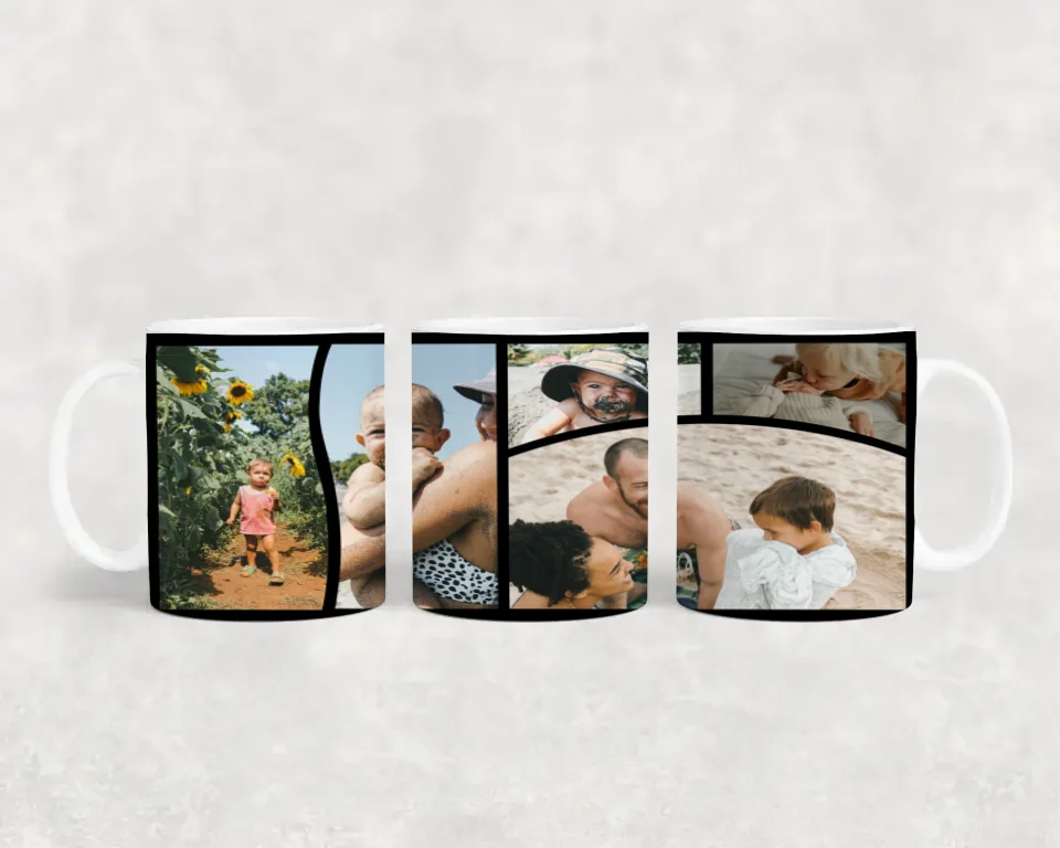 Custom Photo White Mug – Personalized Coffee Mug with Your Pictures Gift for Dad, Gift for Mom, Gift for Love Ones