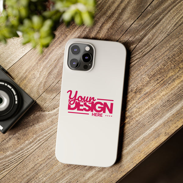 Customizable Slim Phone Case – Personalize Your Design with Name or Photo, Lightweight Protective Cover for iPhone