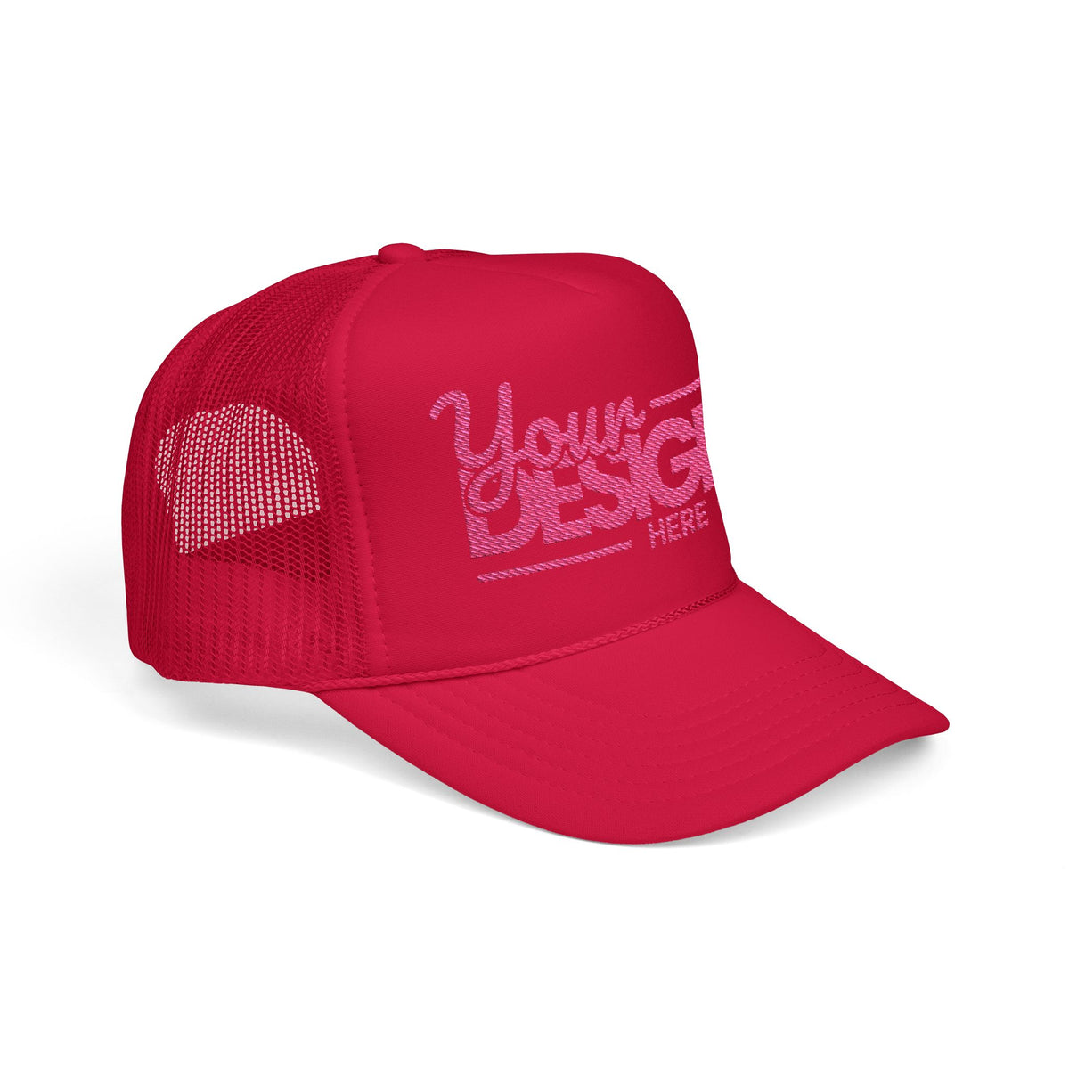 Custom Foam Trucker Hat – Personalized High-Profile 5-Panel Cap with Embroidery, Vintage Snapback Mesh Hat for Men & Women