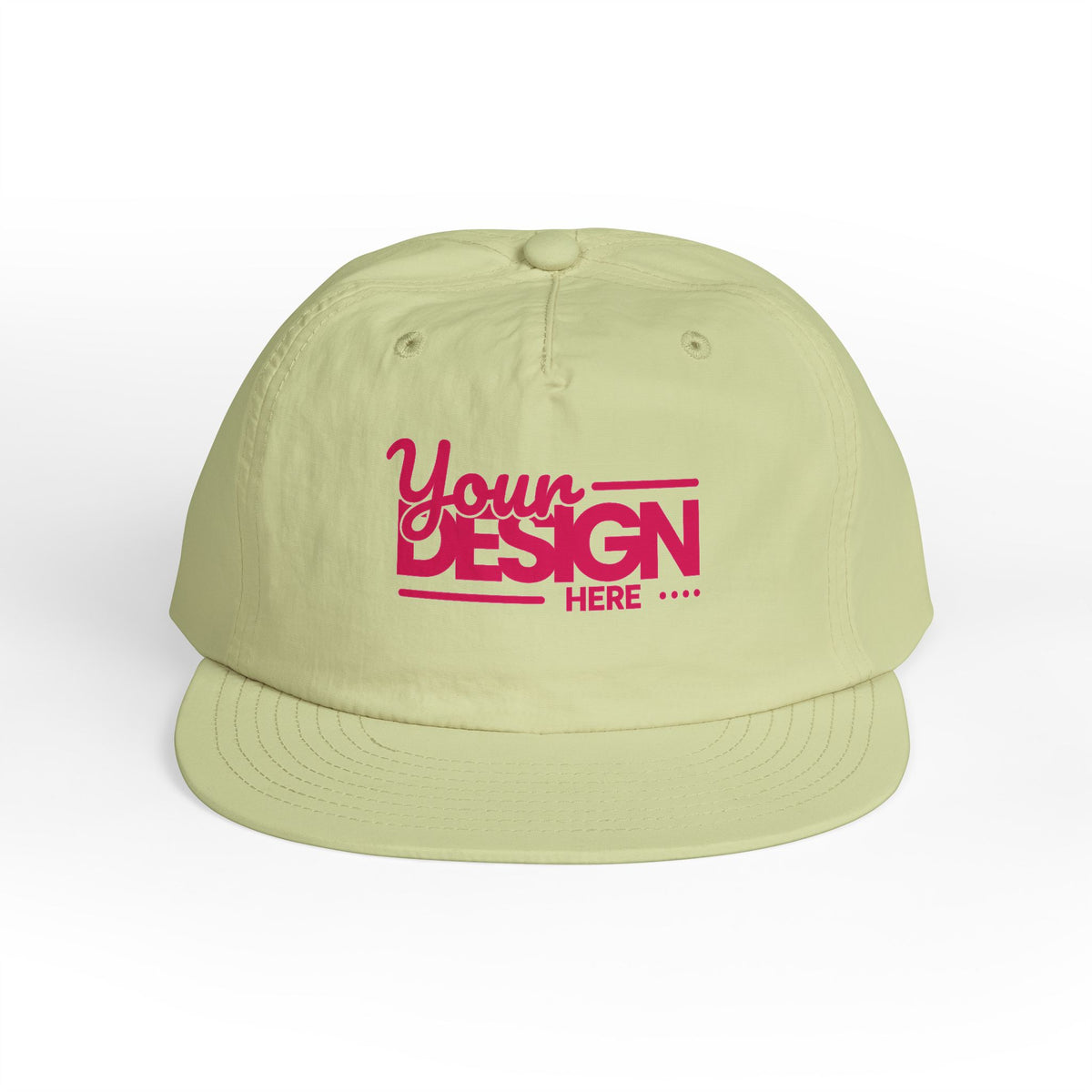 Custom Surf Cap – Lightweight Quick-Dry Recycled Nylon Snapback, Personalized Beach Hat with Breathable Mesh & Relaxed Fi