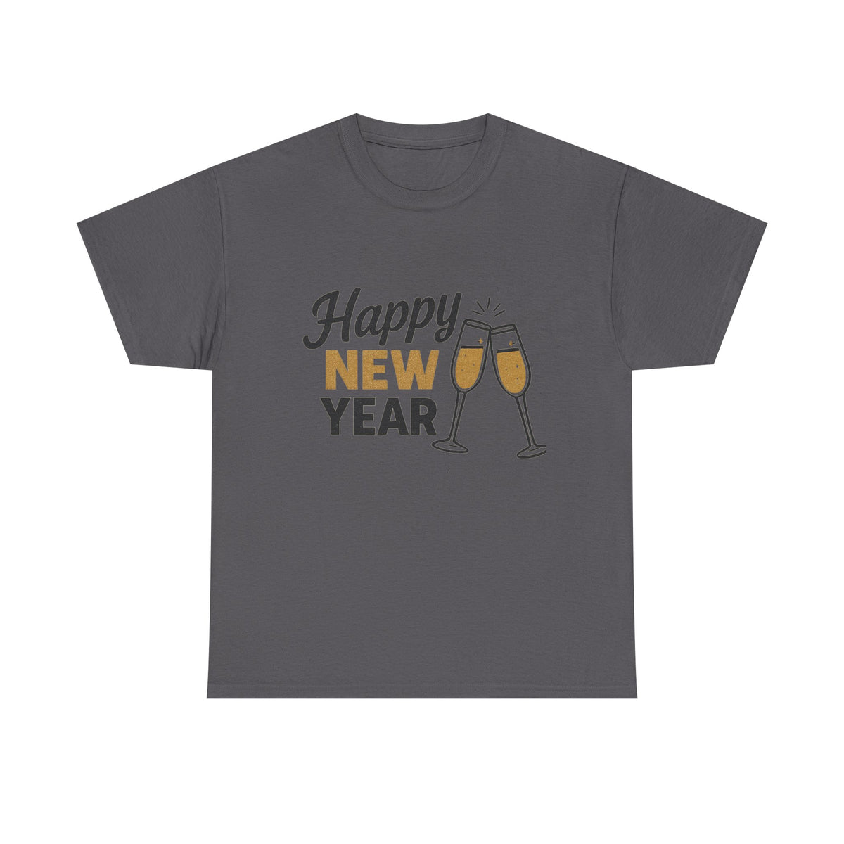 Happy New Year Tee — Champagne Toast Holiday T-Shirt