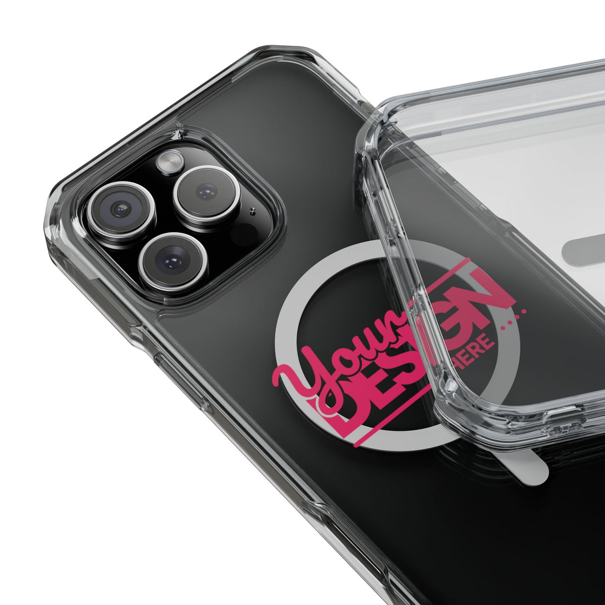 Magnetic Clear Phone Case – Custom ‘Your Design Here’ MagSafe-Compatible Impact-Resistant Cover for iPhone