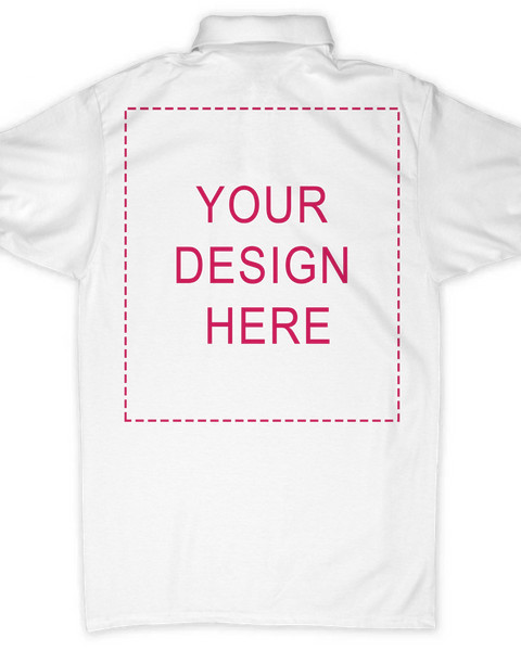 Custom Polo Shirt With Front And Back Designs For Team Uniforms