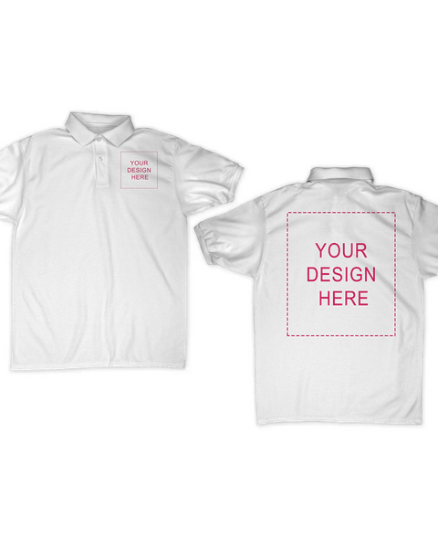 Custom Polo Shirt With Front And Back Designs For Team Uniforms