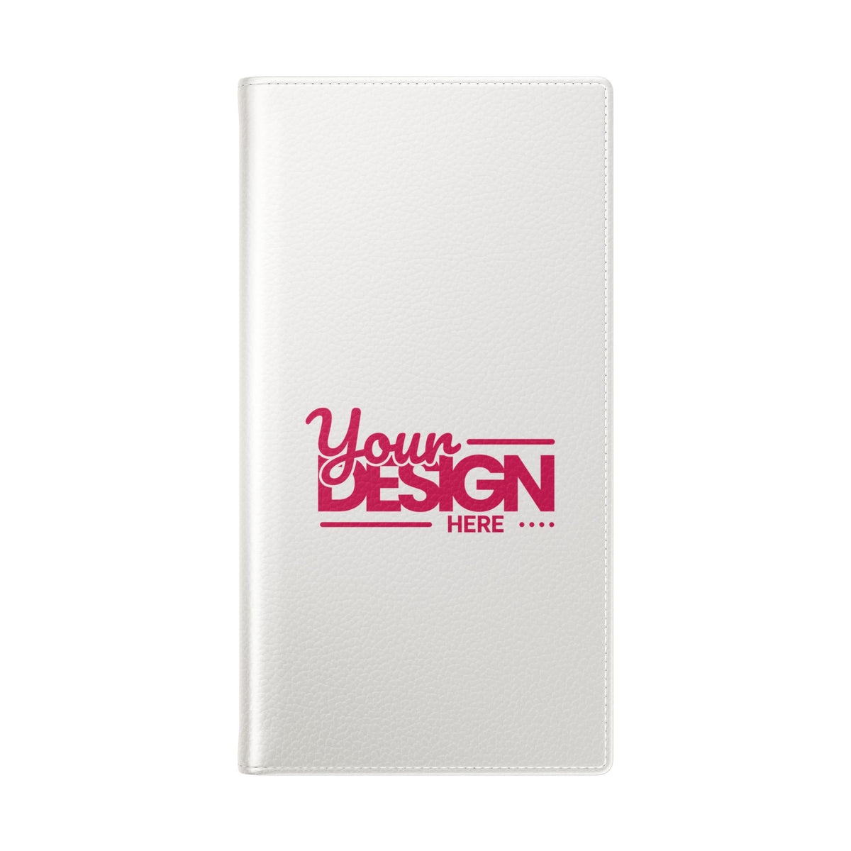 Customizable Flip Phone Wallet Case – ‘Your Design Here’ Folio Cover with Card Holder, Personalized Phone Case for Samsung