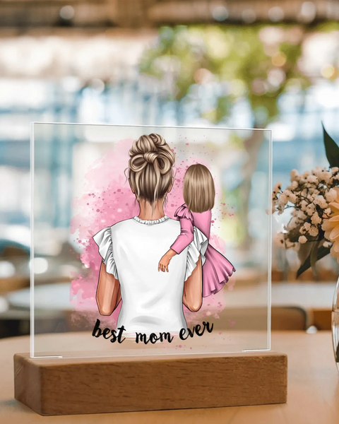 Moms Printed Acrylic Square Plaque Welcome Sign Gift Idea For Mom