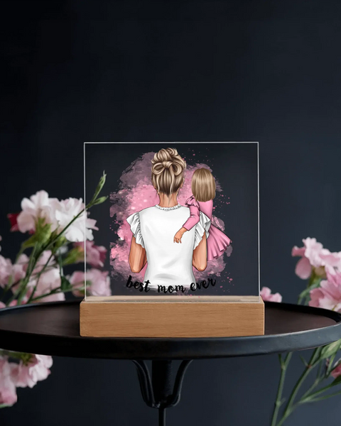 Moms Printed Acrylic Square Plaque Welcome Sign Gift Idea For Mom