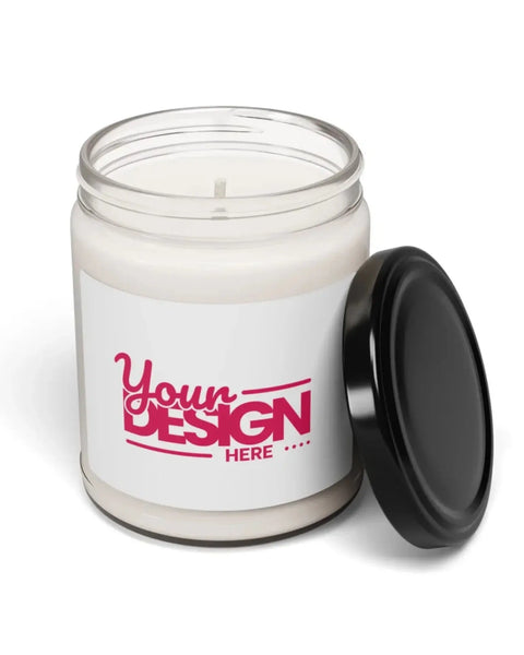 Custom 9oz Soy Candle With Your Design On Label And Cotton Wick