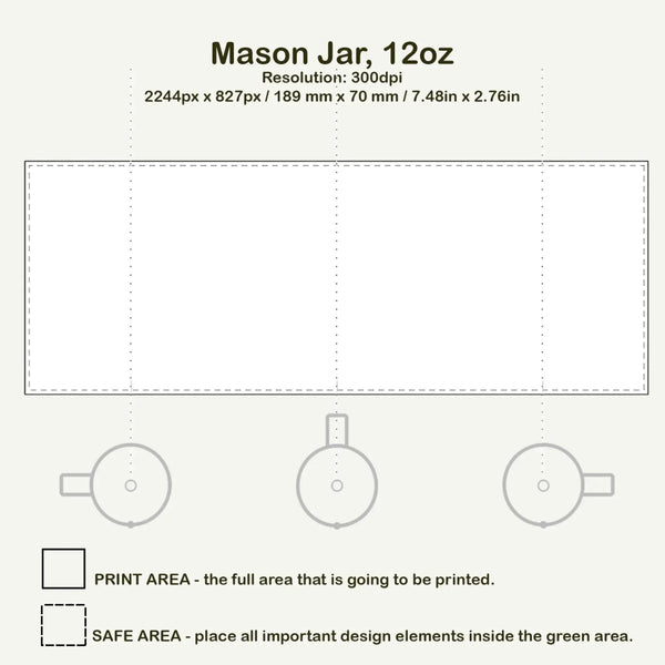 Create Your Own 12oz Mason Jar – Personalized Drinkware for Weddings, Parties, Gifts, and Everyday Use! - Merch Crafters