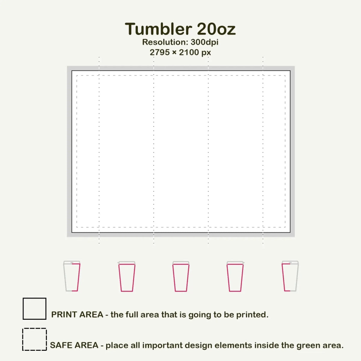 Tumbler 20oz template