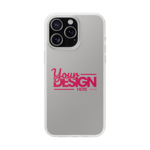 Customizable Flexi Phone Case – Personalize Your Design with Name or Photo, Flexible Protective Cover for iPhone