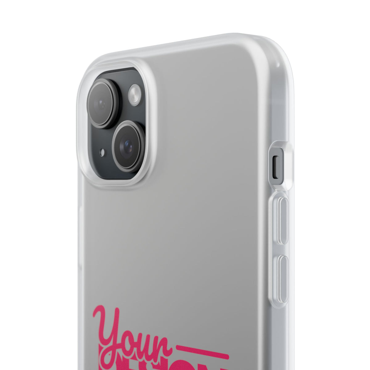 Customizable Flexi Phone Case – Personalize Your Design with Name or Photo, Flexible Protective Cover for iPhone
