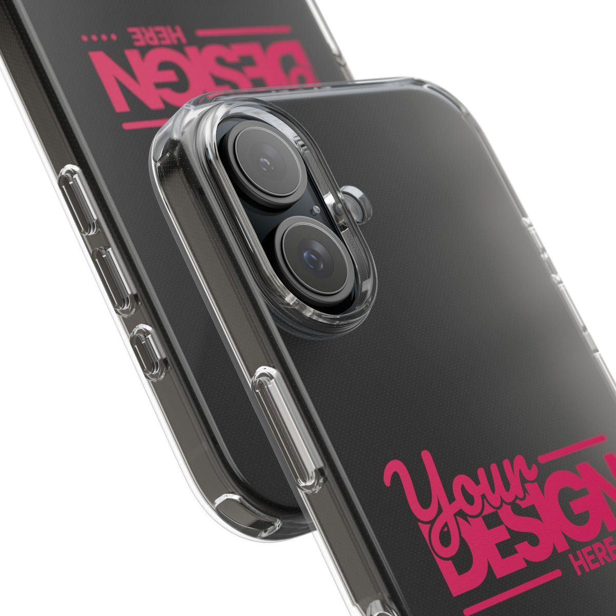 Customizable Clear Impact-Resistant Phone Case – Personalized Name or Photo Design, Transparent Shockproof Cover for iPhone