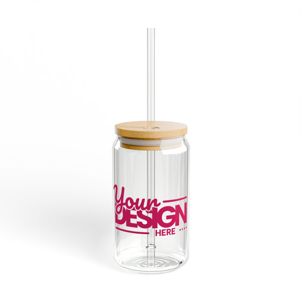 Personalized Sipper Glass, Custom Drinkware, Eco-Friendly Hydration, Ideal for Parties, Gifts, Summer Refreshments, 16oz