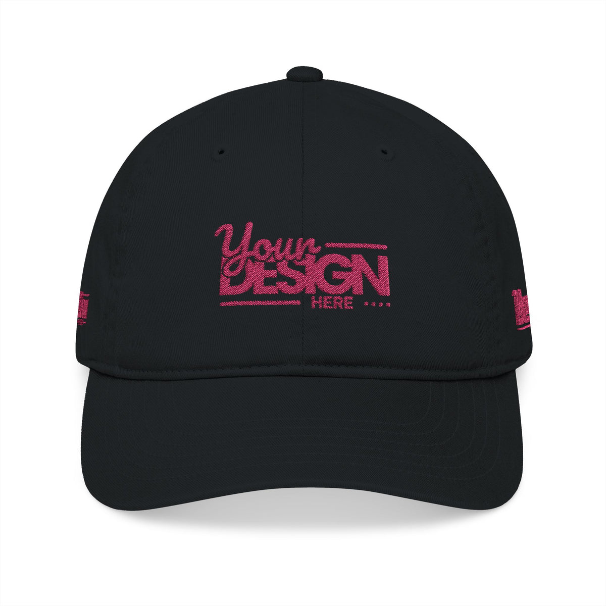 Organic Embroidered Baseball Cap – Custom ‘Your Design’ Logo Hat, Personalized Sustainable Dad Cap for Men & Women