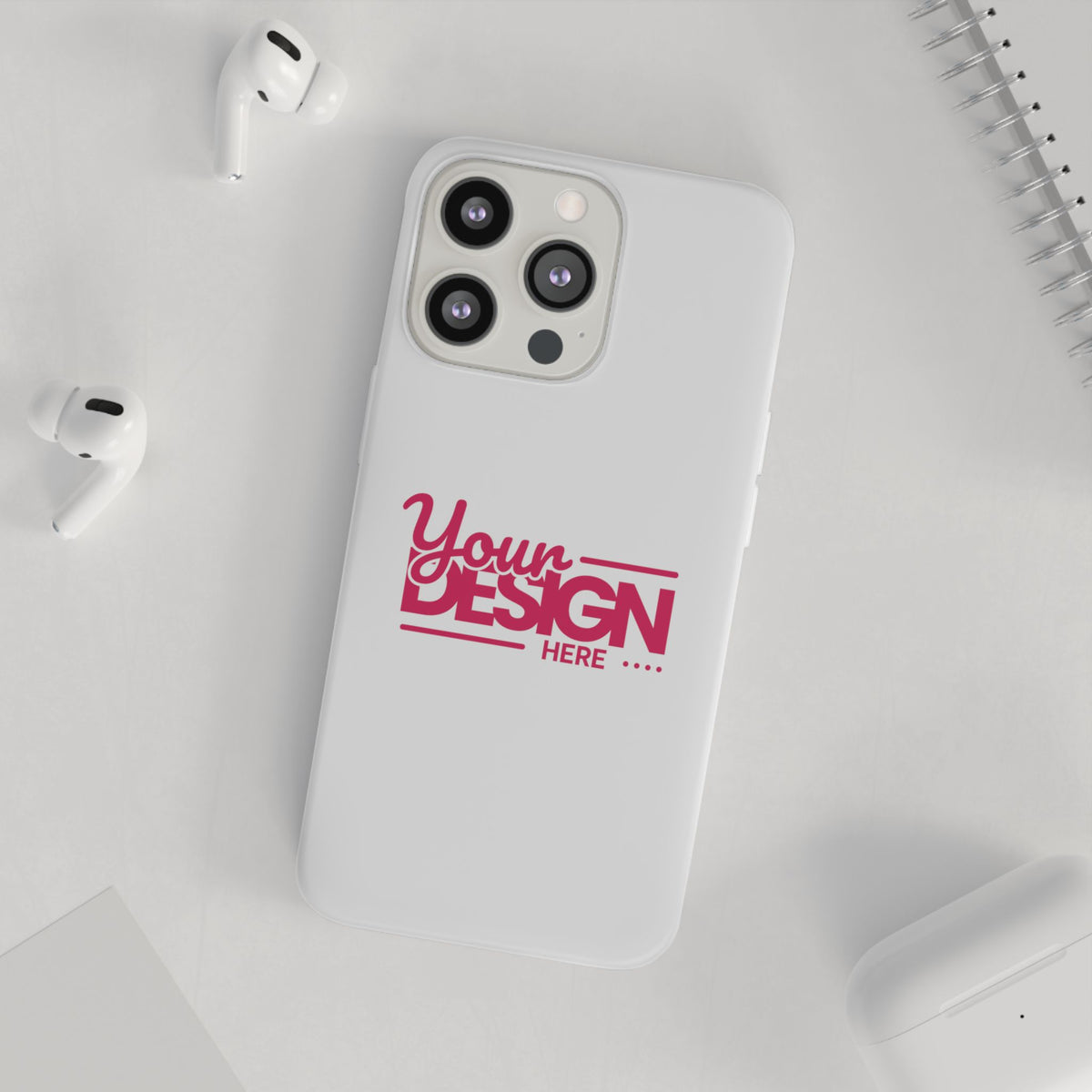 Customizable Flexi Phone Case – Personalize Your Design with Name or Photo, Flexible Protective Cover for iPhone