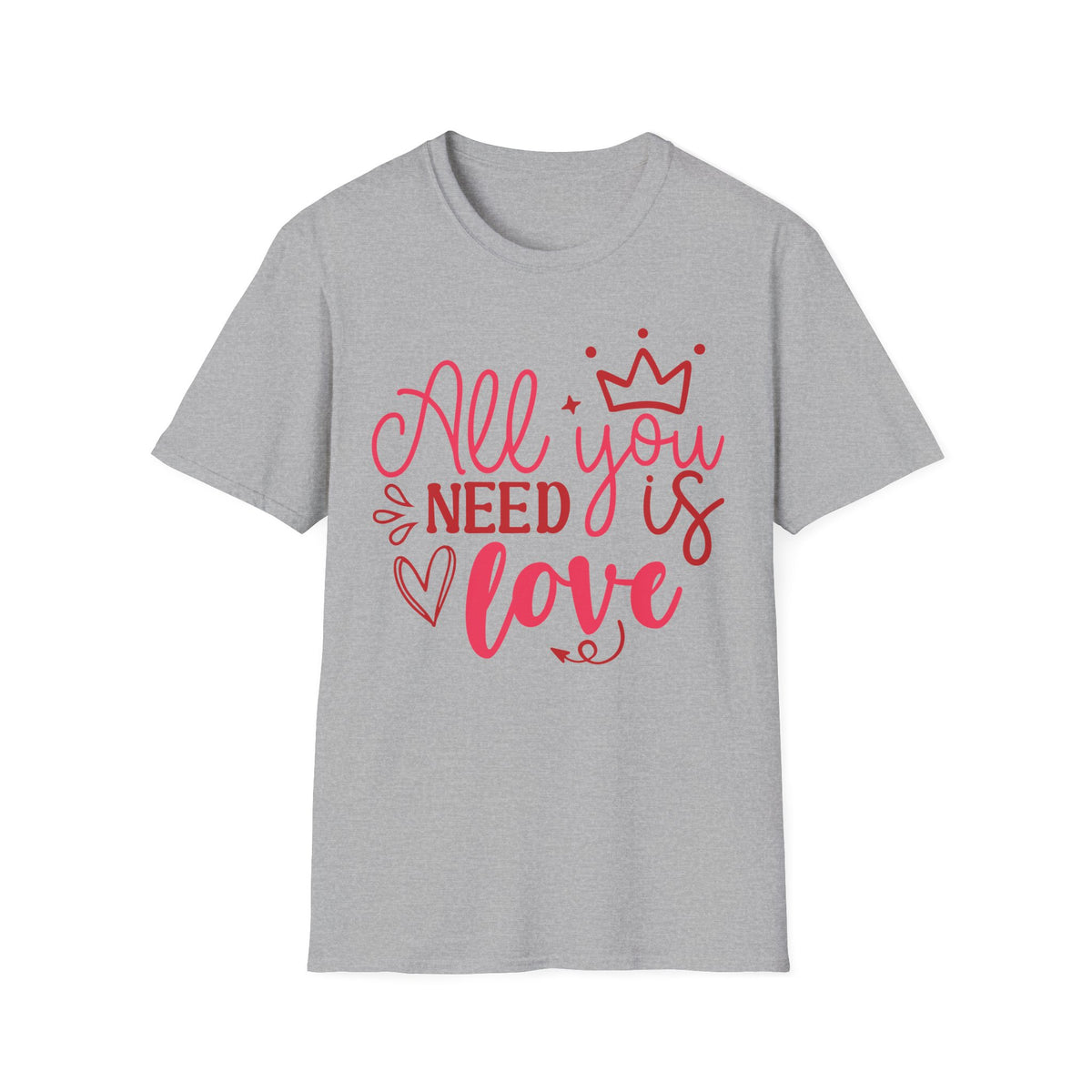 All You Need Is Love Valentine T-Shirt - Love Shirt - Heart Graphic Valentine's Tee