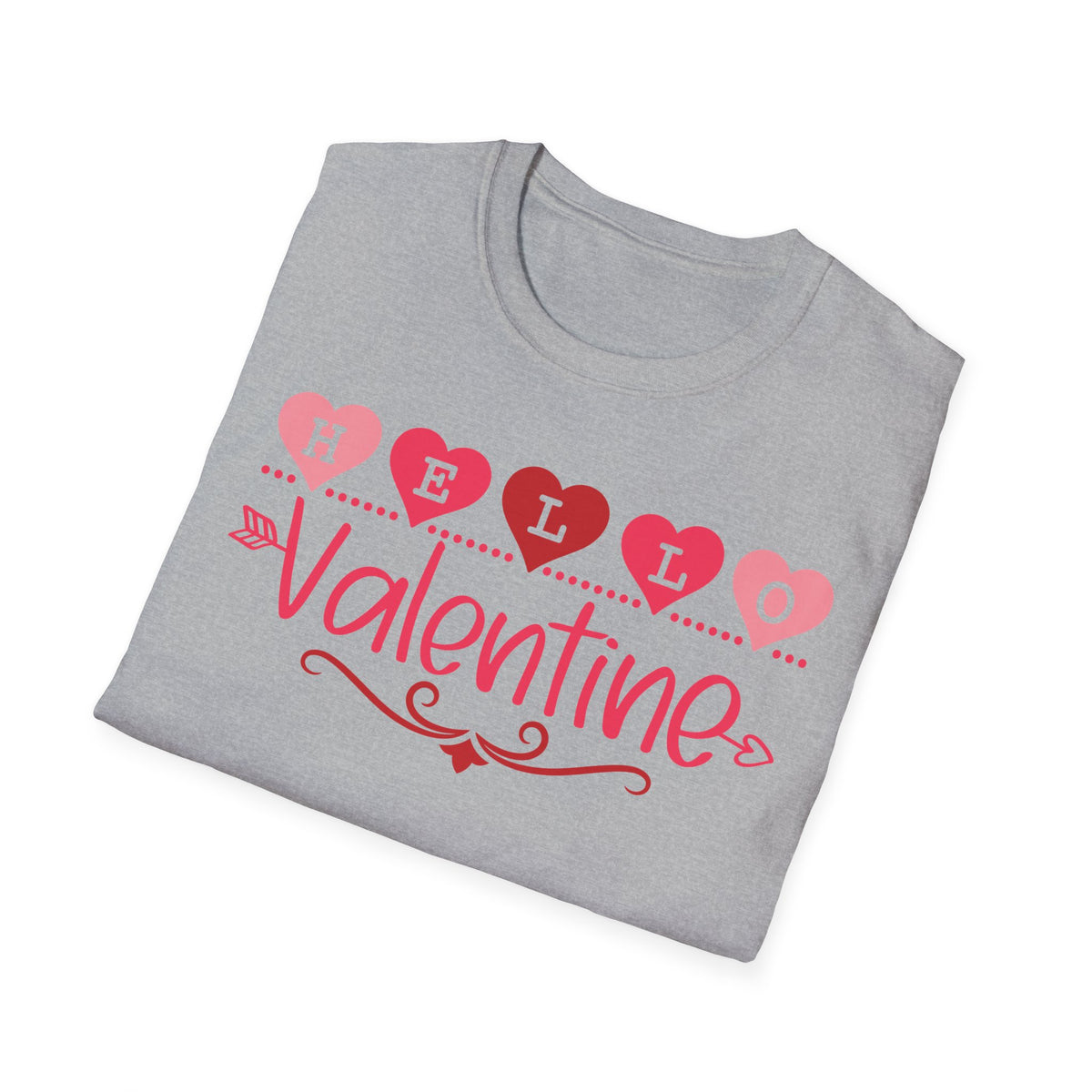 Greeting Valentine T-Shirt - Love Shirt - Heart Graphic Valentine's Tee