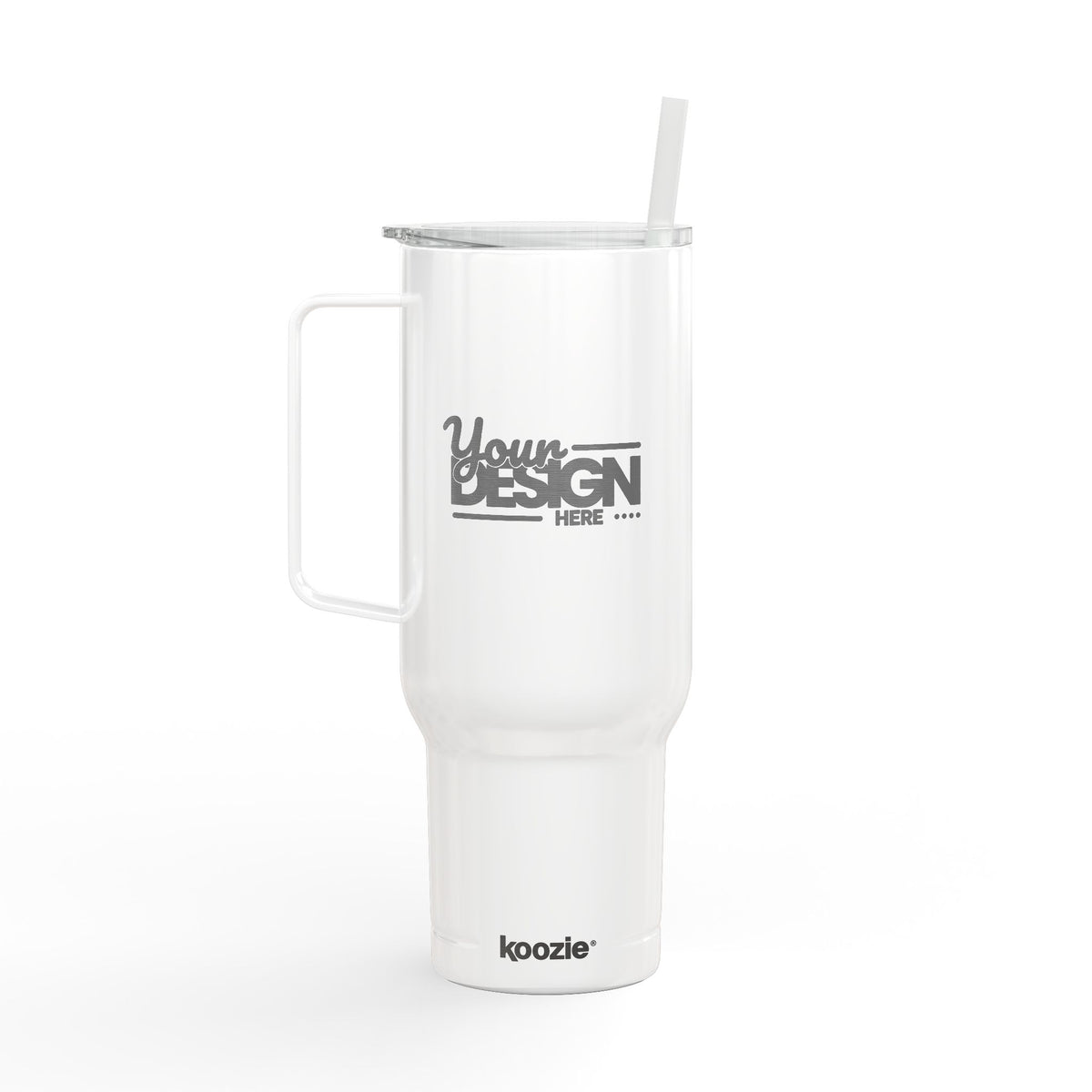 40 Oz Engraved Insulated Tumbler With Lid And Handle Custom Travel Mug by Printify