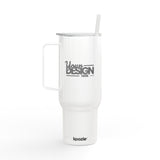 40 Oz Engraved Insulated Tumbler With Lid And Handle Custom Travel Mug by Printify