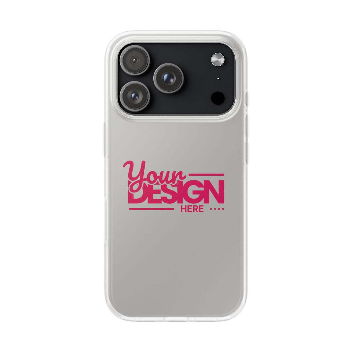 Customizable Flexi Phone Case – Personalize Your Design with Name or Photo, Flexible Protective Cover for iPhone