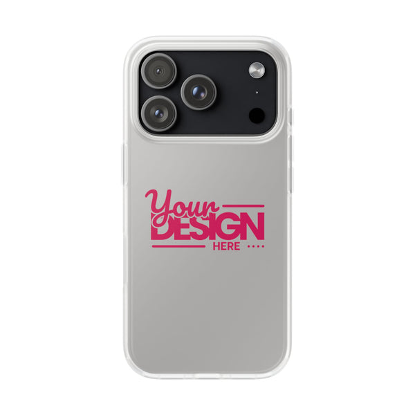 Customizable Flexi Phone Case – Personalize Your Design with Name or Photo, Flexible Protective Cover for iPhone