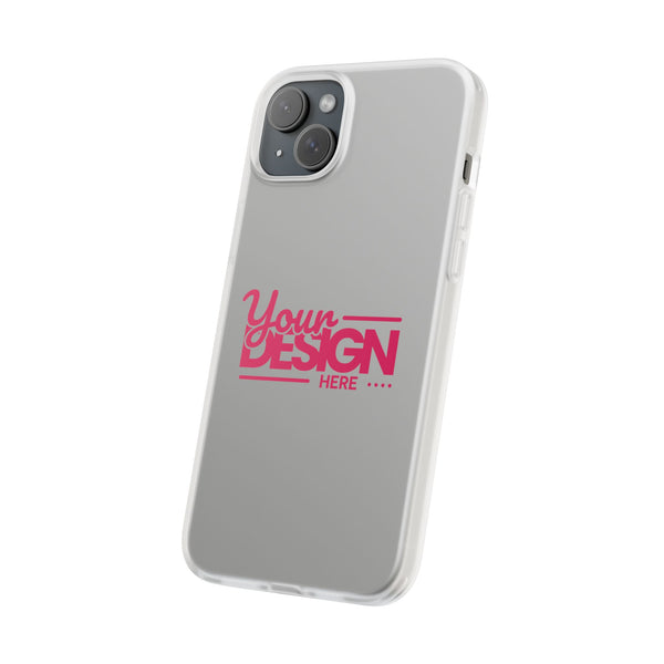 Customizable Flexi Phone Case – Personalize Your Design with Name or Photo, Flexible Protective Cover for iPhone