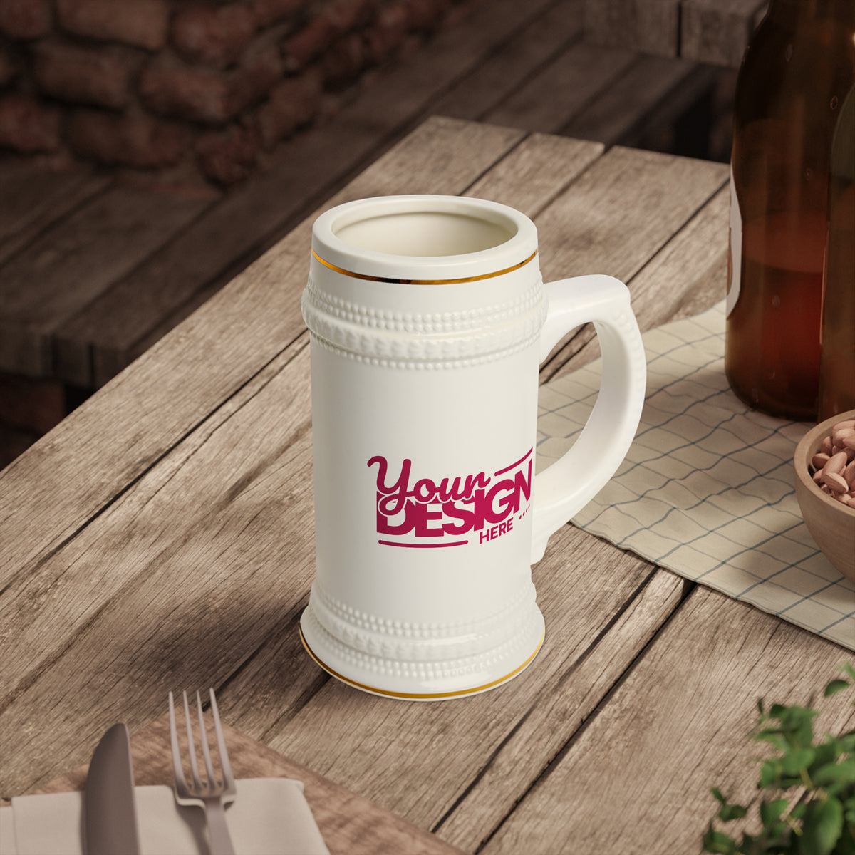 Customizable Beer Stein Mug - Perfect for Gifting, Parties, Celebrations, Oktoberfest, Home Bars