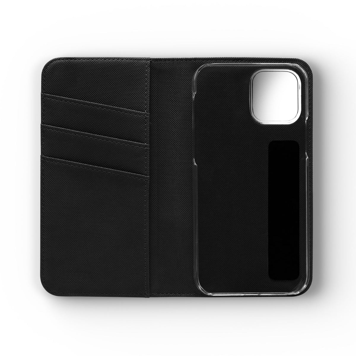 Customizable Flip Phone Wallet Case – ‘Your Design Here’ Folio Cover with Card Holder, Personalized Phone Case for iPhone