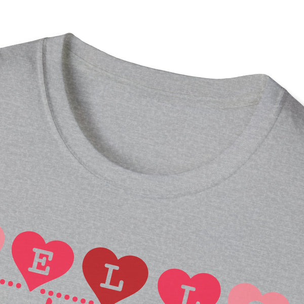 Greeting Valentine T-Shirt - Love Shirt - Heart Graphic Valentine's Tee