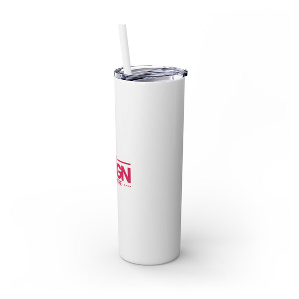 Personalized Skinny Tumbler with Straw, 20oz - Custom Travel Mug, Eco-Friendly Drinkware, Gift for Her, Stylish Hydration, Fun Party Favor