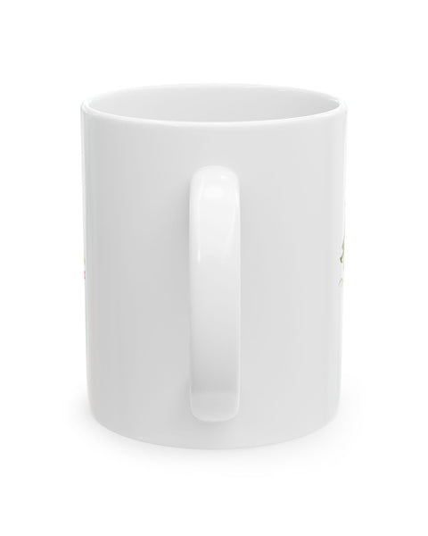 Christmas Greetings Ceramic Mug – 'Merry Christmas & Happy New Year' Holiday Coffee Cup (11oz, 15oz)