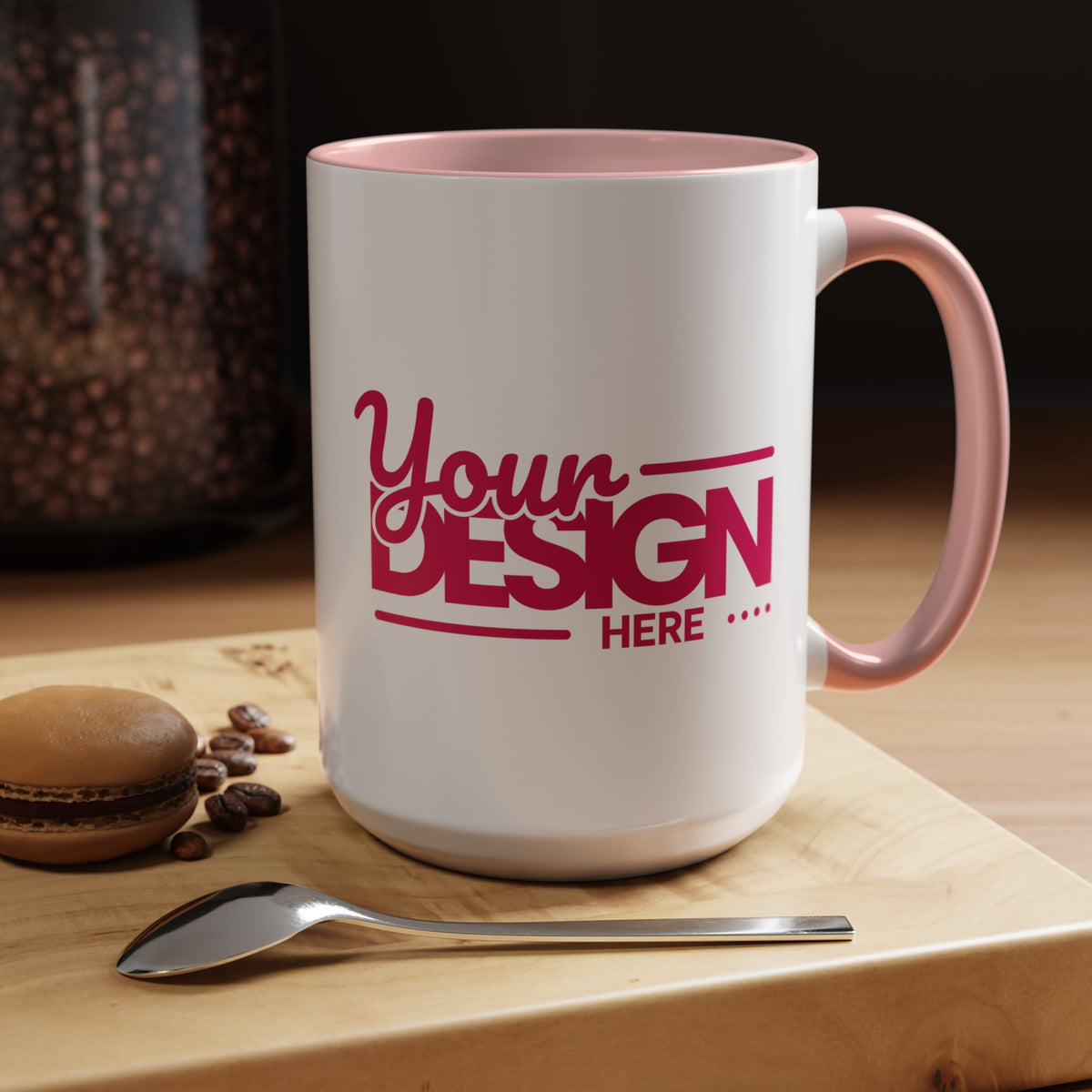 Personalized Accent Coffee Mug - Custom Design Option, Gift for Coffee Lovers, Unique Kitchen Decor, DIY Mug, Creative Drinkware