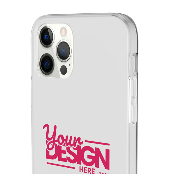 Customizable Flexi Phone Case – Personalize Your Design with Name or Photo, Flexible Protective Cover for iPhone