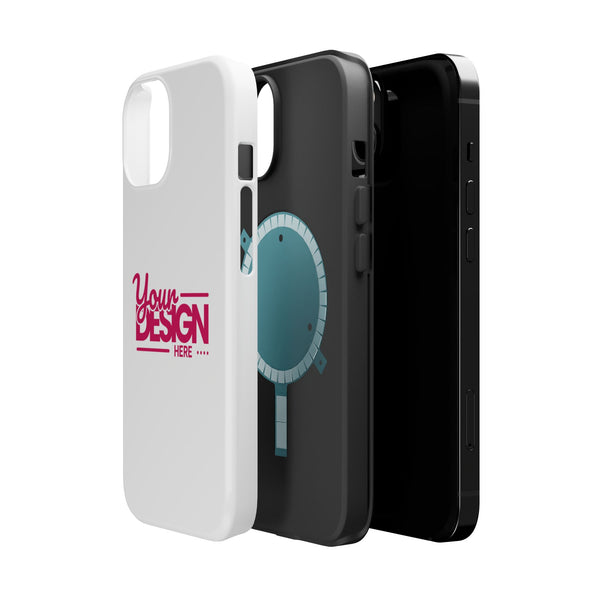 Durable Custom Magnetic Phone Case – Personalized Name or Photo Design, Shockproof Protective Cover for iPhone