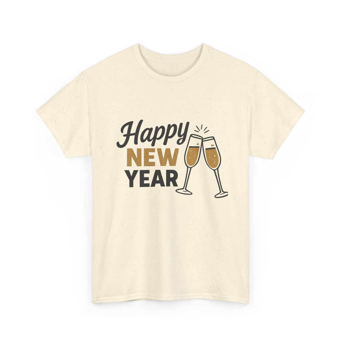 Happy New Year Tee — Champagne Toast Holiday T-Shirt