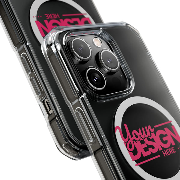 Magnetic Clear Phone Case – Custom ‘Your Design Here’ MagSafe-Compatible Impact-Resistant Cover for iPhone