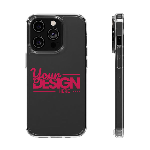 Customizable Clear Impact-Resistant Phone Case – Personalized Name or Photo Design, Transparent Shockproof Cover for iPhone