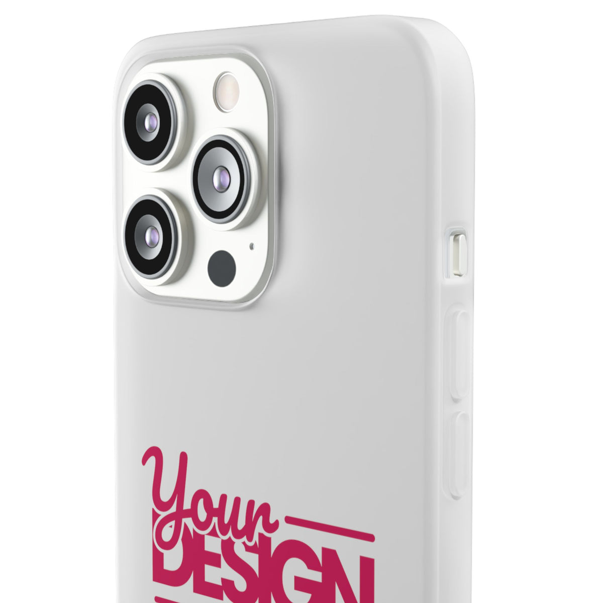 Customizable Flexi Phone Case – Personalize Your Design with Name or Photo, Flexible Protective Cover for iPhone
