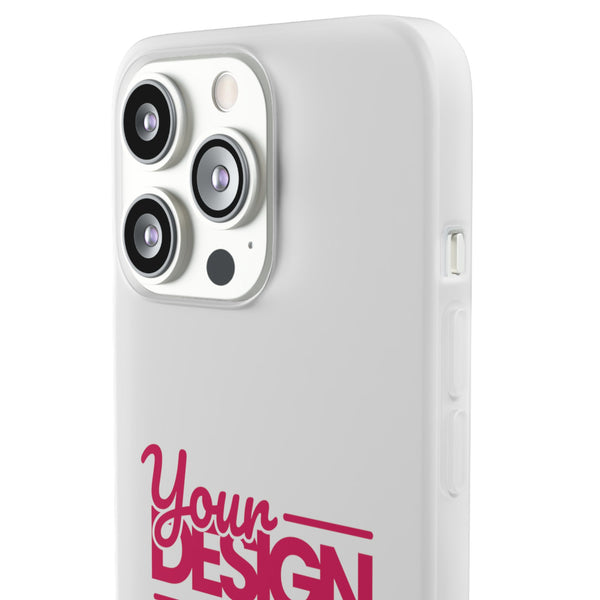 Customizable Flexi Phone Case – Personalize Your Design with Name or Photo, Flexible Protective Cover for iPhone