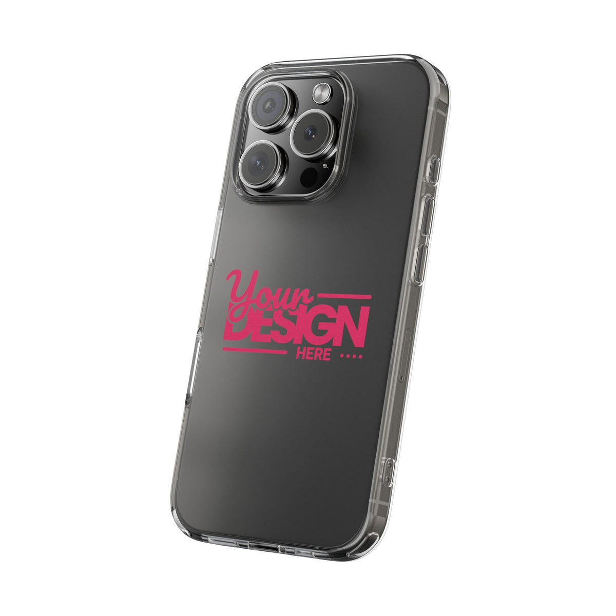 Customizable Clear Impact-Resistant Phone Case – Personalized Name or Photo Design, Transparent Shockproof Cover for iPhone