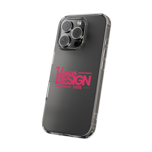 Customizable Clear Impact-Resistant Phone Case – Personalized Name or Photo Design, Transparent Shockproof Cover for iPhone