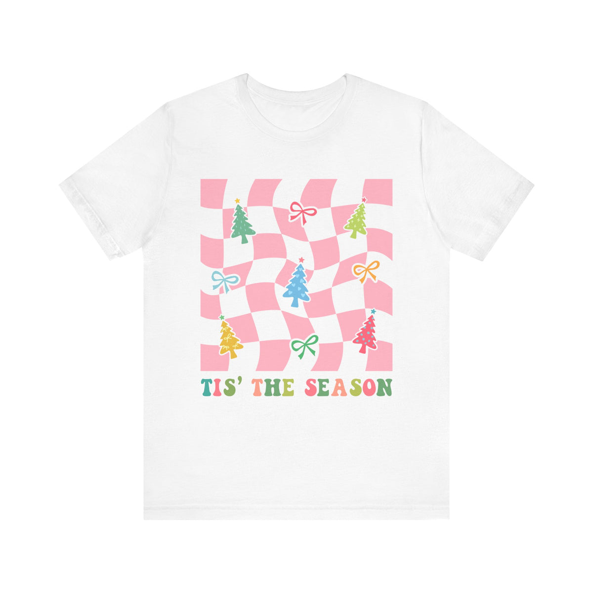 Tis the Season Christmas T-Shirt - Playful Trees and Bows